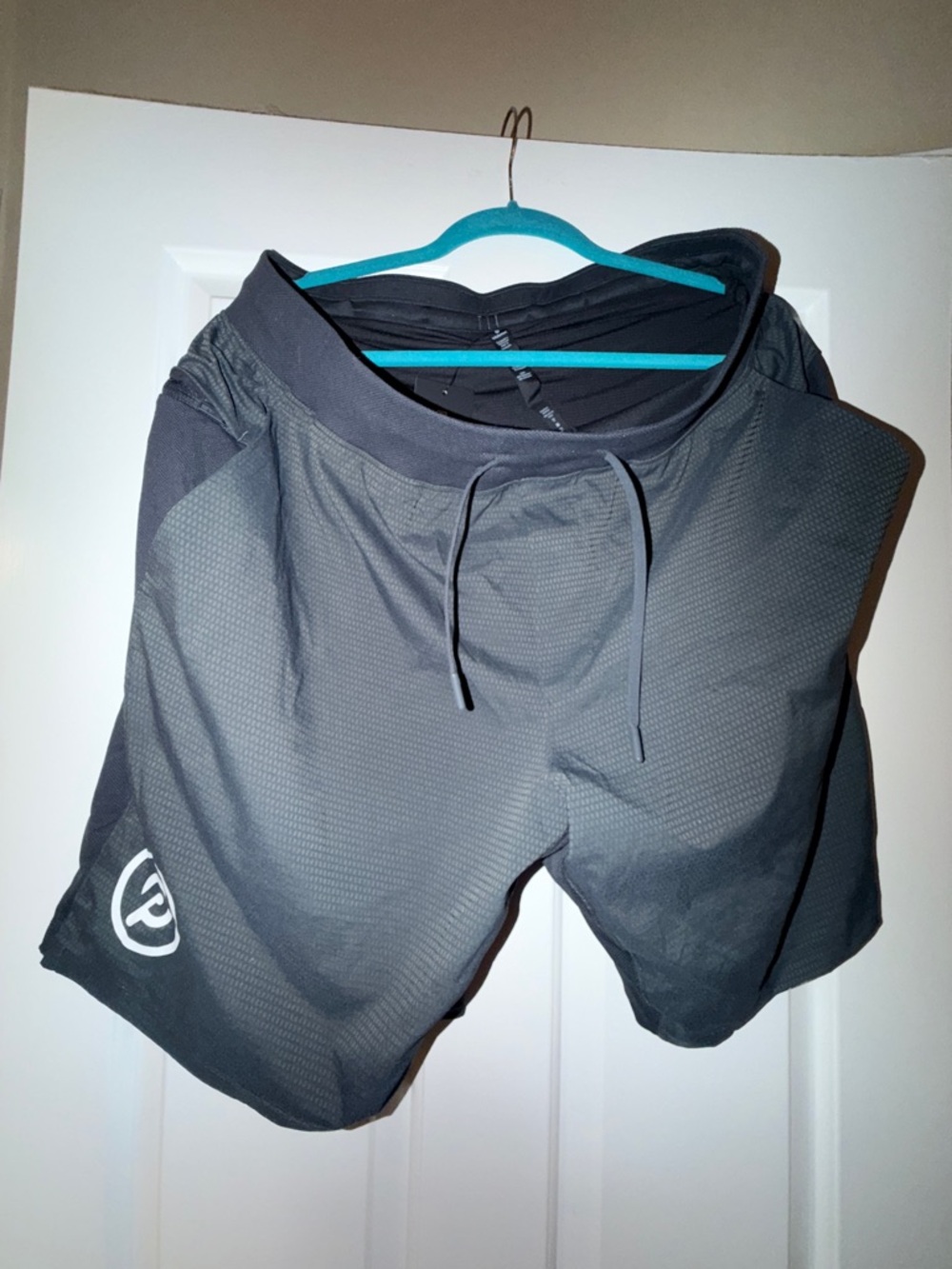 lululemon athletica Peloton Black Athletic Shorts with Drawstring